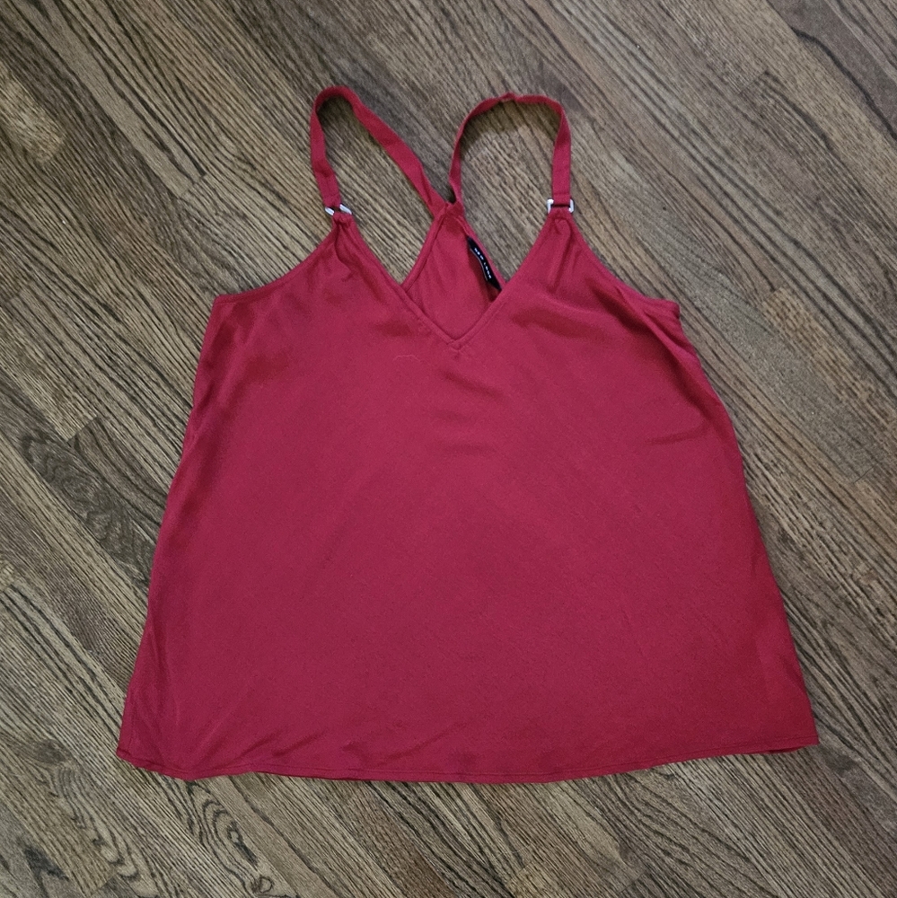 New Look Orange Pink Backless Tank Top